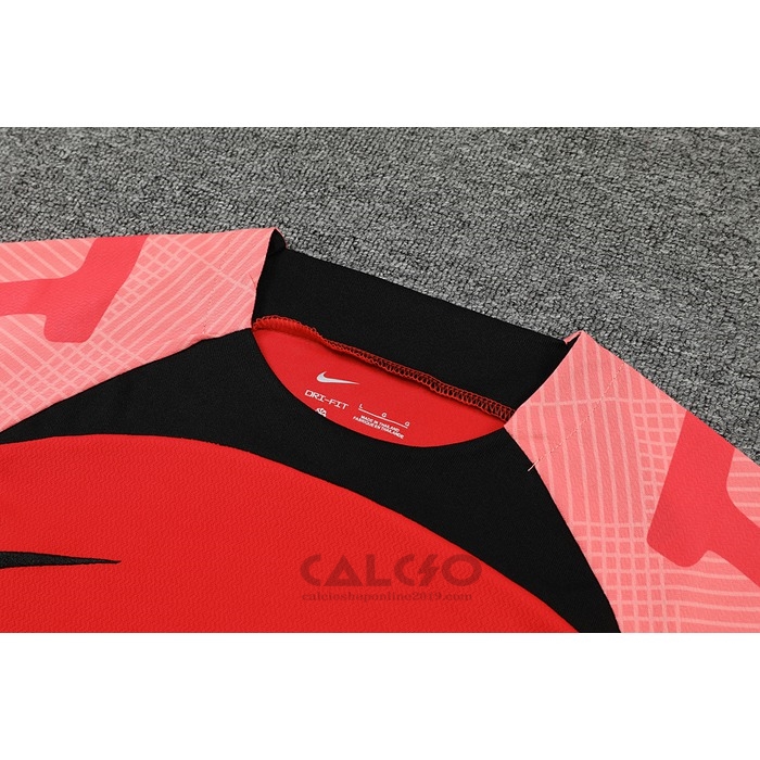 Tuta da Track Liverpool Manica Corta 2022-2023 Rosso - Pantaloncini